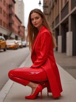 Szpilki|Klasyczne^Royalfashion Damskie klasyczne szpilki w szpic Dofenis czerwony