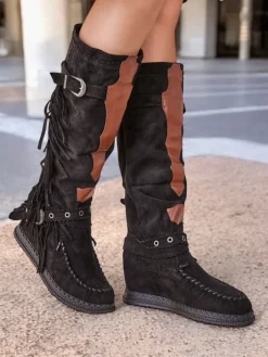 Kozaki Na Obcasie|Kozaki Z Ociepleniem^Royalfashion Damskie kozaki na koturnie Geroses