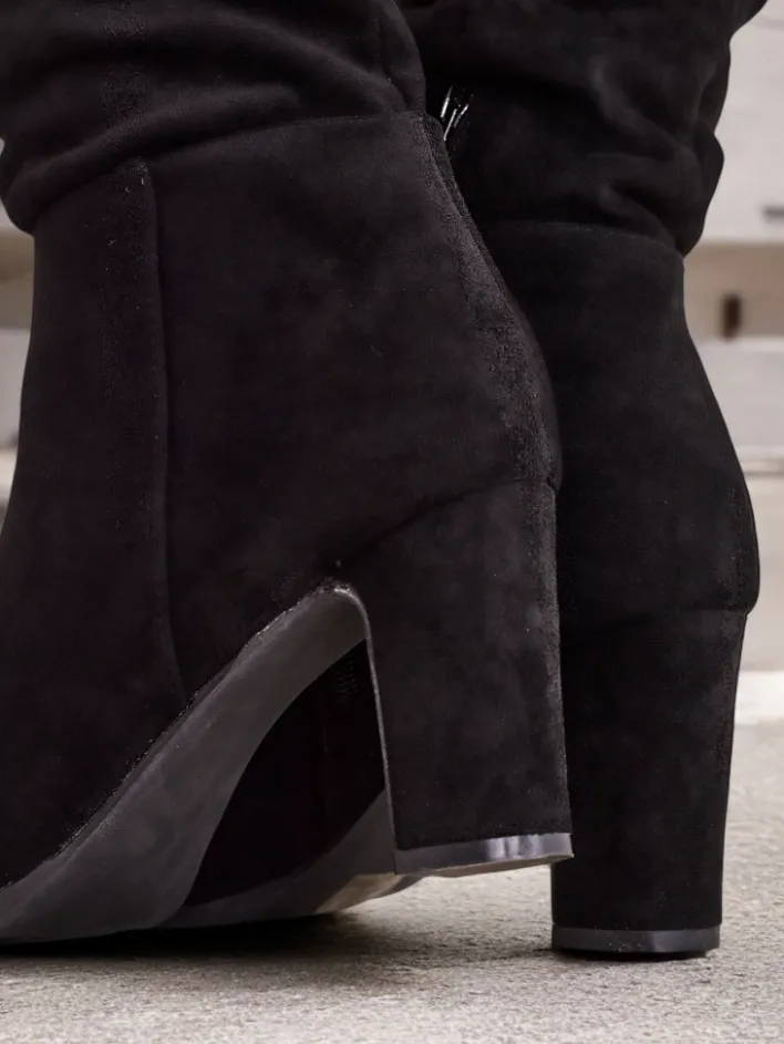 Kozaki Na Obcasie|Kozaki Bez Ocieplenia^Royalfashion Damskie kozaki Veriozo czarny