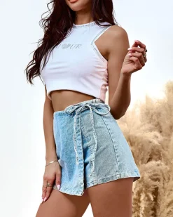 Krótkie Spodenki^Royalfashion Damskie krótkie spodenki a'la spódniczka