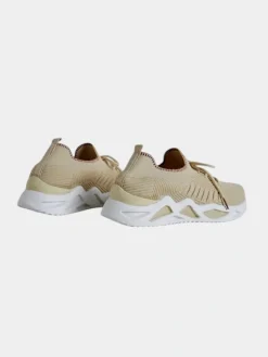 Bieganie, Ćwiczenia I Trening^Royalfashion Damskie materiałowe buty sportowe Rinsel beżowy