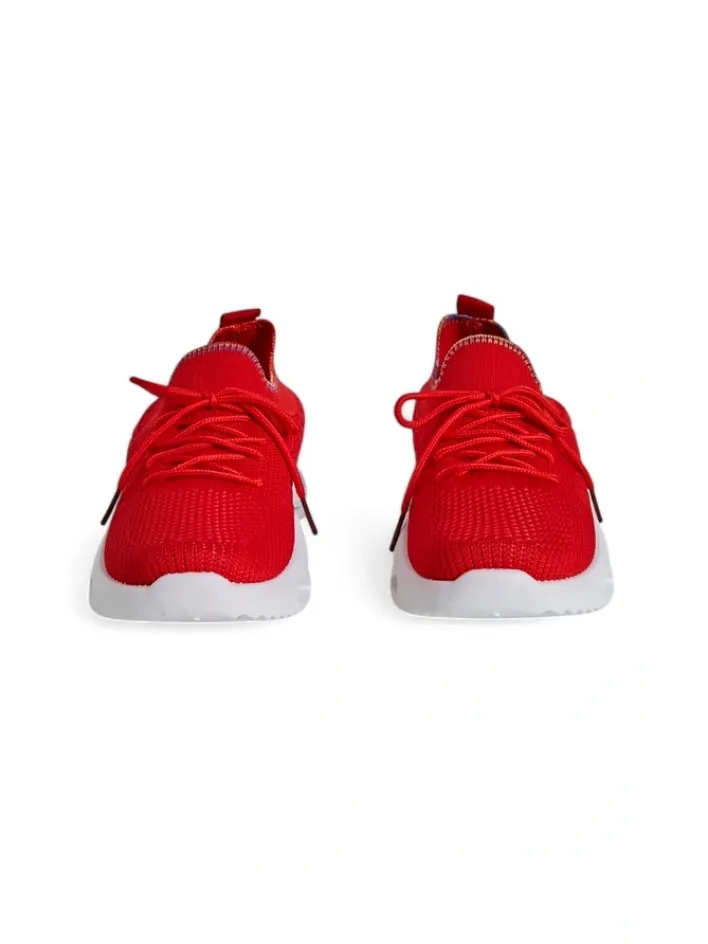 Bieganie, Ćwiczenia I Trening^Royalfashion Damskie materiałowe buty sportowe Rinsel czerwony