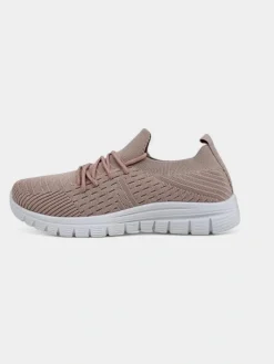 Bieganie, Ćwiczenia I Trening^Royalfashion Damskie materiałowe buty sportowe Orycyss różowy