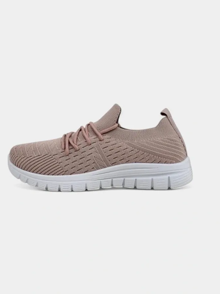 Bieganie, Ćwiczenia I Trening^Royalfashion Damskie materiałowe buty sportowe Orycyss różowy