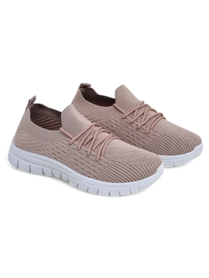 Bieganie, Ćwiczenia I Trening^Royalfashion Damskie materiałowe buty sportowe Orycyss różowy