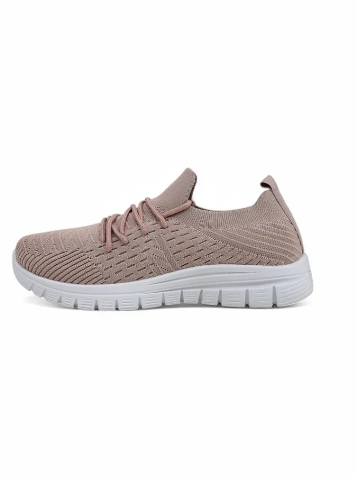 Bieganie, Ćwiczenia I Trening^Royalfashion Damskie materiałowe buty sportowe Orycyss różowy