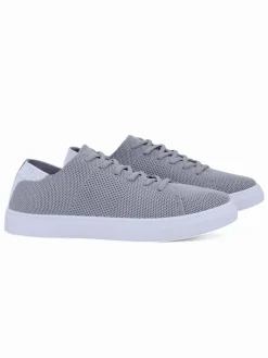 Bieganie, Ćwiczenia I Trening^Royalfashion Damskie materiałowe buty sportowe Esellaf Jasny szary