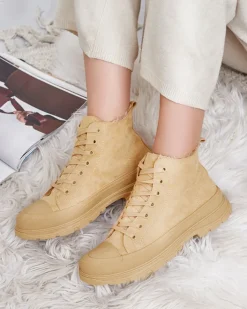 Trampki|Ocieplane^Royalfashion Damskie ocieplane buty sportowe a'la trampki Benvilo khaki