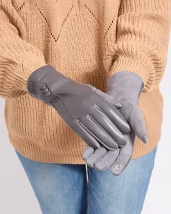 Rękawiczki^Royalfashion Damskie ocieplane rękawiczki Ciemnoszary