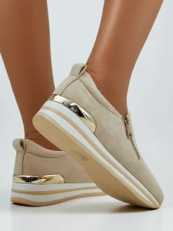 Półbuty^Royalfashion Damskie półbuty Aldoo beżowy