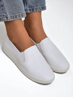 Półbuty^Royalfashion Damskie półbuty slip on Nexo Rush biały