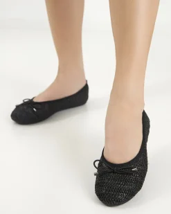 Baleriny Klasyczne^Royalfashion damskie plecione balerinki Wewo czarny