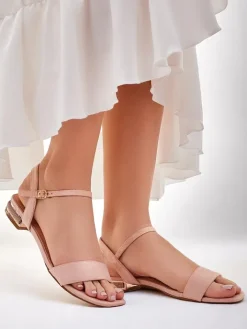 Ugc|Sandały Płaskie^Royalfashion Damskie sandały na płaskiej podeszwie Aronies różowy