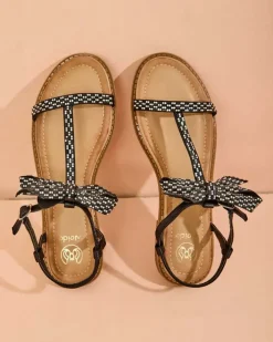 Sandały Płaskie^Royalfashion Damskie sandałki Mian czarny