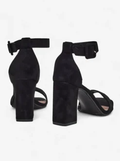 Buty Na Wielkie Wyjście|Sandały Na Słupku^Royalfashion Damskie sandały eko zamszowe Ardeni czarny