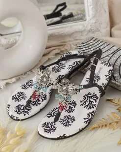 Sandały Płaskie^Royalfashion Damskie sandałki typu japonki Lollisa czarny