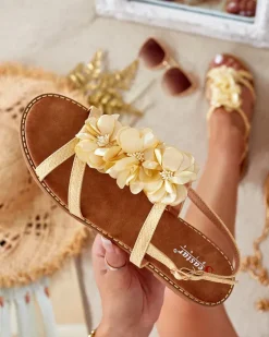 Sandały Na Koturnie^Royalfashion Damskie sandały Wimi brązowy