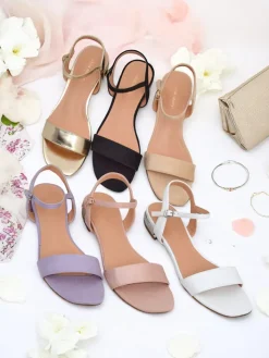 Ugc|Sandały Płaskie^Royalfashion Damskie sandały na płaskiej podeszwie Aronies złoty