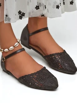 Sandały Płaskie^Royalfashion Damskie sandały ażurowe Lare