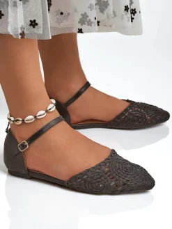 Sandały Płaskie^Royalfashion Damskie sandały ażurowe Lare