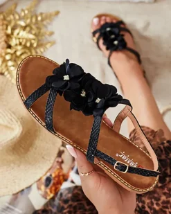 Sandały Na Koturnie^Royalfashion Damskie sandały Wimi czarny