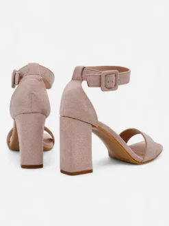 Buty Na Wielkie Wyjście|Sandały Na Słupku^Royalfashion Damskie sandały eko zamszowe Ardeni beżowy