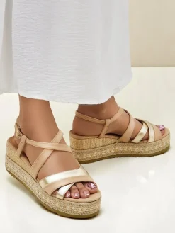 Sandały Na Koturnie^Royalfashion Damskie sandały na koturnie Eylaas