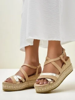 Sandały Na Koturnie^Royalfashion Damskie sandały na koturnie Eylaas