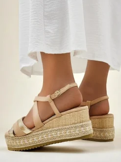 Sandały Na Koturnie^Royalfashion Damskie sandały na koturnie Eylaas