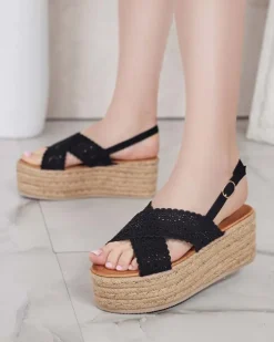 Sandały Na Koturnie^Royalfashion Damskie sandały na koturnie Eloviale