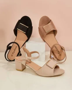 Buty Na Wielkie Wyjście|Sandały Na Słupku^Royalfashion Damskie sandały Colvos brązowy