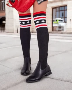 Kozaki Na Płaskim Obcasie|Kozaki Za Kolano^Royalfashion Damskie wsuwane kozaki Herio