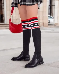 Kozaki Na Płaskim Obcasie|Kozaki Za Kolano^Royalfashion Damskie wsuwane kozaki Herio