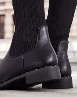 Kozaki Na Płaskim Obcasie|Kozaki Za Kolano^Royalfashion Damskie wsuwane kozaki Herio