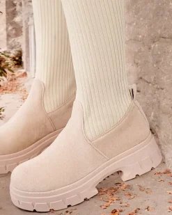 Kozaki Na Płaskim Obcasie|Kozaki Bez Ocieplenia^Royalfashion Damskie wsuwane kozaki do kolana Umigg