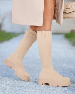 Kozaki Na Płaskim Obcasie|Kozaki Bez Ocieplenia^Royalfashion Damskie wsuwane kozaki Filo