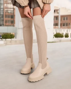 Kozaki Na Płaskim Obcasie|Kozaki Bez Ocieplenia^Royalfashion Damskie wsuwane kozaki Romie