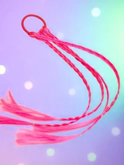 Akcesoria Do Włosów^Royalfashion Doczepiane warkoczyki na gumce Fuksjowy