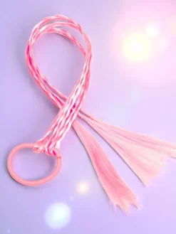 Akcesoria Do Włosów^Royalfashion Doczepiane warkoczyki na gumce różowy