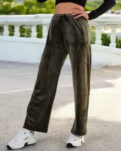 Spodnie Dresowe^Royalfashion Dresy damskie a'la welurowe zielony