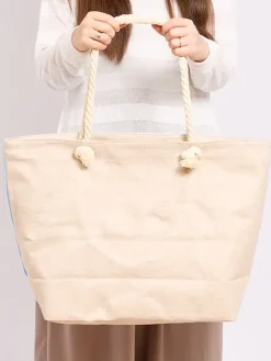 Materiałowe|Torby Plażowe^Royalfashion Duża torba materiałowa z printem Wielokolorowe