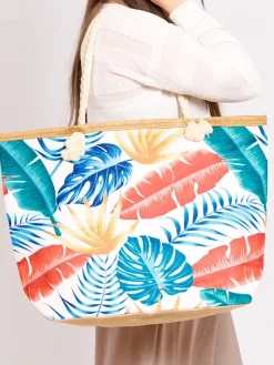 Materiałowe|Torby Plażowe^Royalfashion Duża torba materiałowa z printem Wielokolorowe