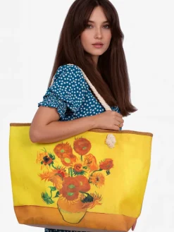 Materiałowe^Royalfashion Duża torba materiałowa żółty