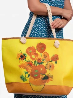 Materiałowe^Royalfashion Duża torba materiałowa żółty