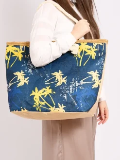 Materiałowe|Torby Plażowe^Royalfashion Duża torba materiałowa z printem Wielokolorowe