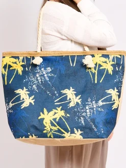 Materiałowe|Torby Plażowe^Royalfashion Duża torba materiałowa z printem Wielokolorowe