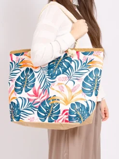 Materiałowe|Torby Plażowe^Royalfashion Duża torba materiałowa z printem Wielokolorowe