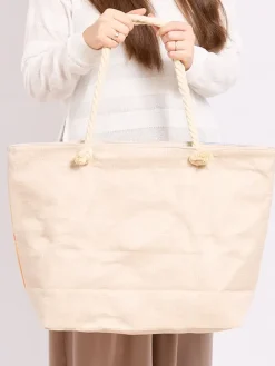 Materiałowe|Torby Plażowe^Royalfashion Duża torba materiałowa z printem Wielokolorowe