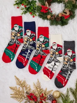 Skarpetki|Skarpetki^Royalfashion Długie męskie świąteczne skarpety 5/pak Wielokolorowe