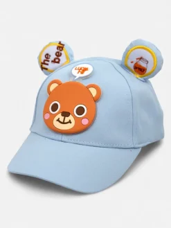 Czapki^Royalfashion Dziecięca czapka z daszkiem z uszkami niebieski